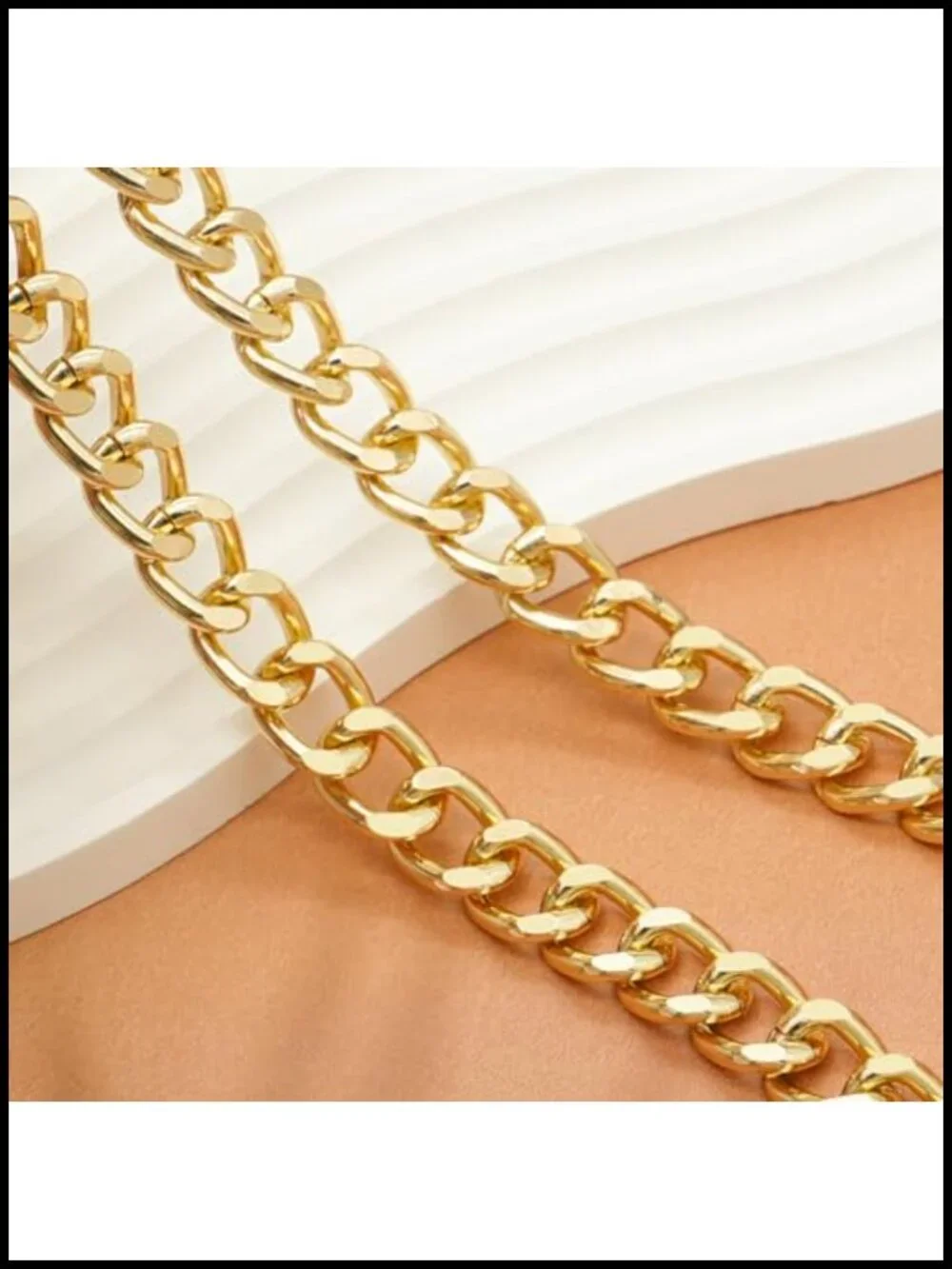Chunky Gold Chain Waist Belt for Women, Adjustable Link Belt